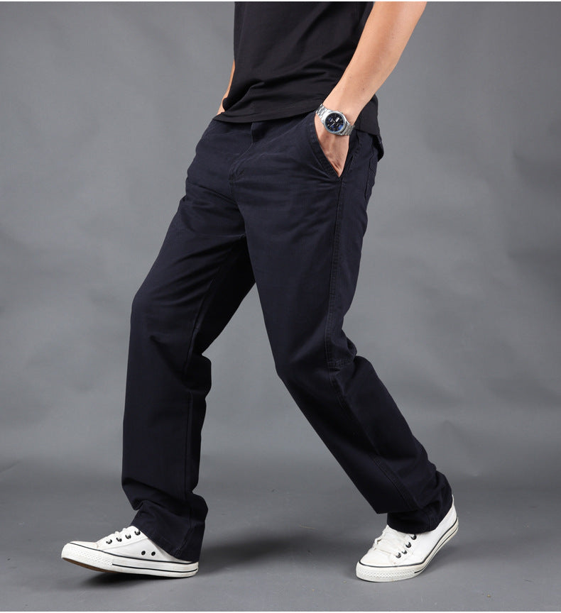 2020 cross-border Amazon spring and autumn casual pants men's plus size cotton pants tide brand overalls a generation of hair