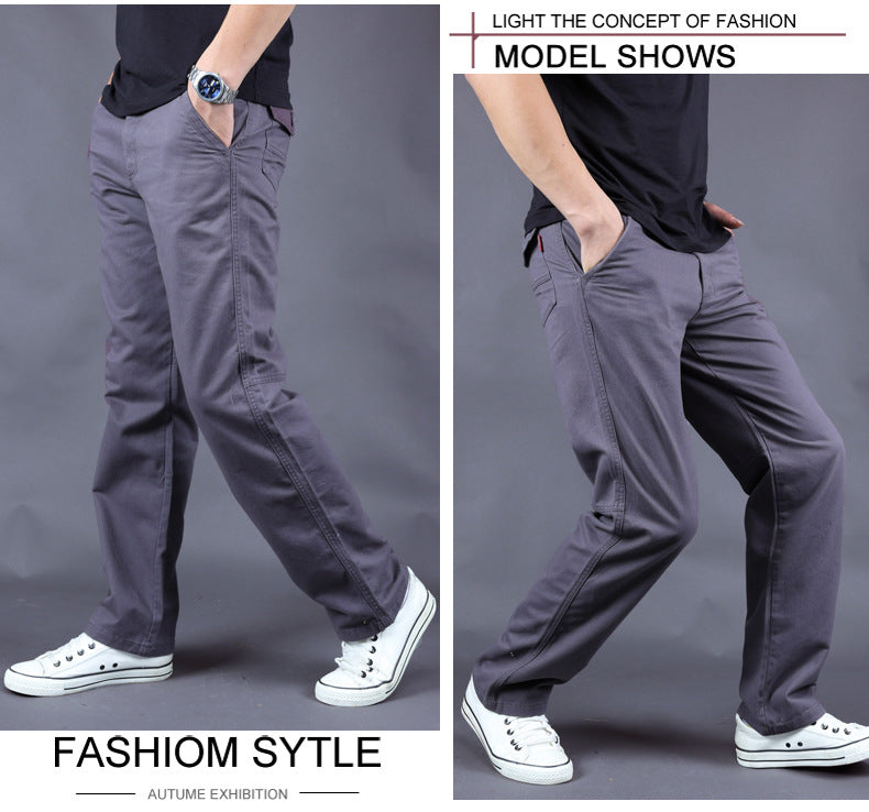 2020 cross-border Amazon spring and autumn casual pants men's plus size cotton pants tide brand overalls a generation of hair