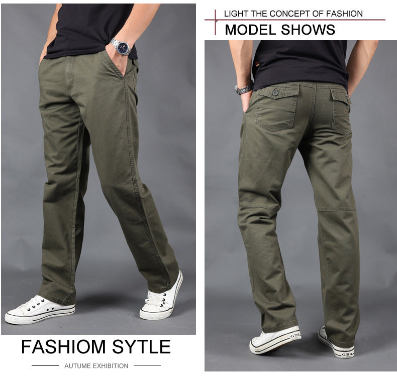 2020 cross-border Amazon spring and autumn casual pants men's plus size cotton pants tide brand overalls a generation of hair