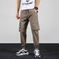 2025 New Casual Pants for Men, Elastic Waist Leggings, Pure Cotton Stretch Outdoor Multi-Pocket Cargo Pants for Men