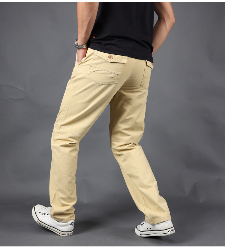 2020 cross-border Amazon spring and autumn casual pants men's plus size cotton pants tide brand overalls a generation of hair