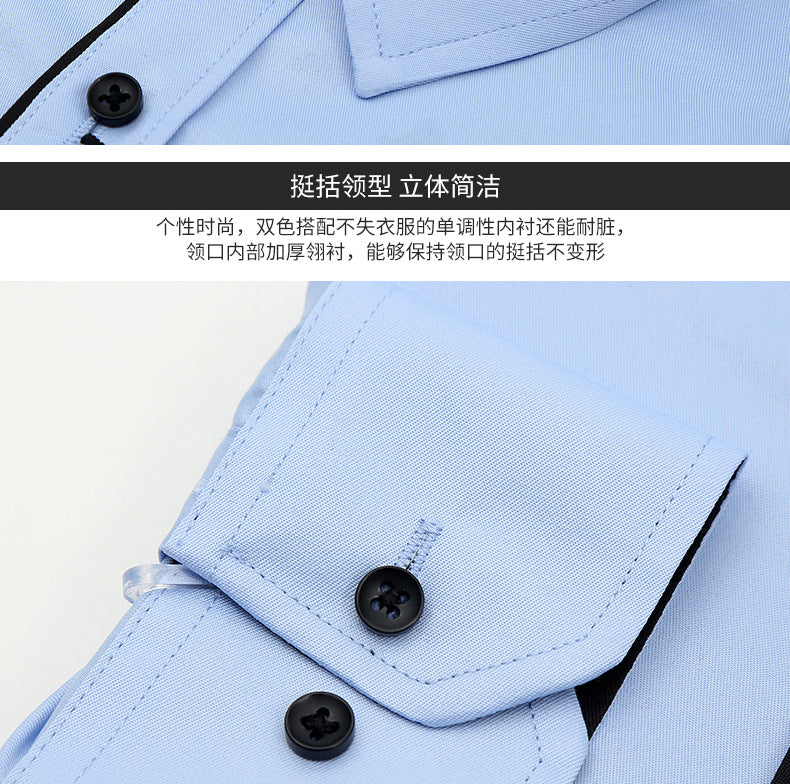 Slim-fit Business Dress Men's Shirt Fashionable Printed Thin Casual Shirt Youth Long-sleeved Fashionable All-match Top for Men