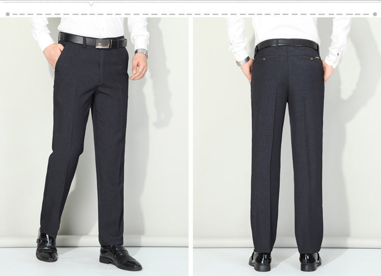 Spring and summer new men's casual pants men's casual pants business casual high waist straight pants men's pants wholesale