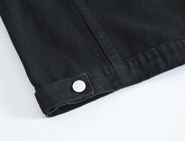 Trendy Men's Spring, Summer and Autumn Denim Vest Black Trendy Brand Cool Men's Casual Vest Youth Vest