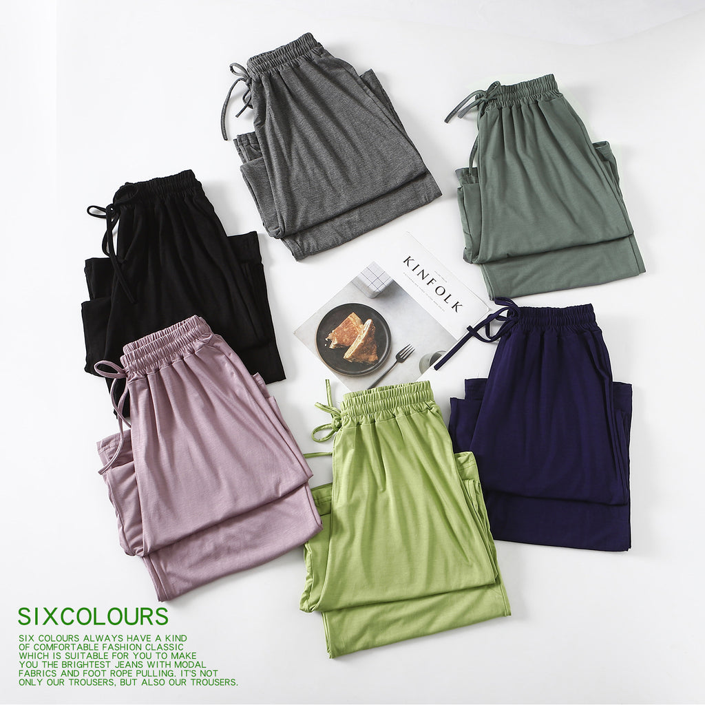Spring and Summer New Women's Wide-Leg Pants, Modal Slimming Casual Fashion Flared Pants, Trendy Brand Versatile Dance Pants