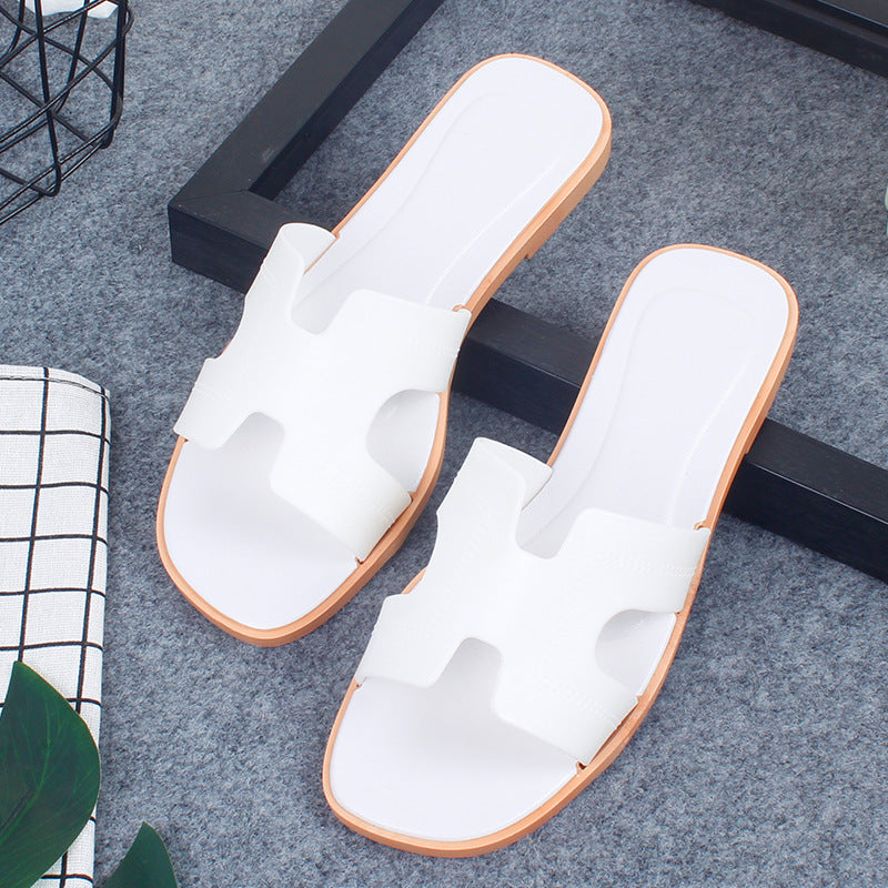 New Style Slippers for Women Summer Outer Wear K-Style Ins Popular Shrimp Skin Fashion Slippers Aliexpress Amazon Wholesale