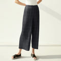 Miyake 2026 Summer Pleated Cropped Pants Slim Fit Loose Versatile Slimming Casual Straight Pants Japanese and Korean Casual Style