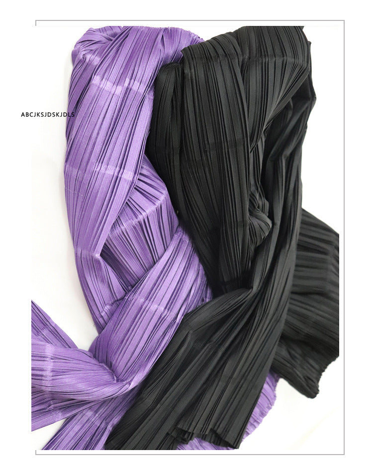 Miyake 2026 Summer Pleated Cropped Pants Slim Fit Loose Versatile Slimming Casual Straight Pants Japanese and Korean Casual Style