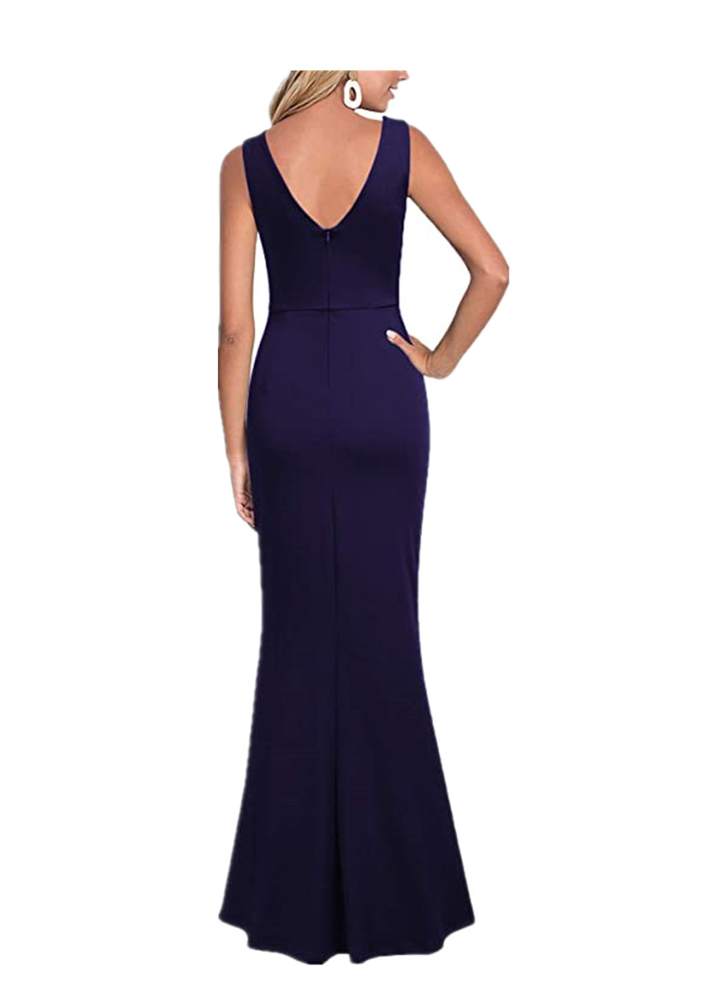 2024 Cross-Border Women's Sleeveless V Neck Slit Evening Dress Cocktail Party Dress