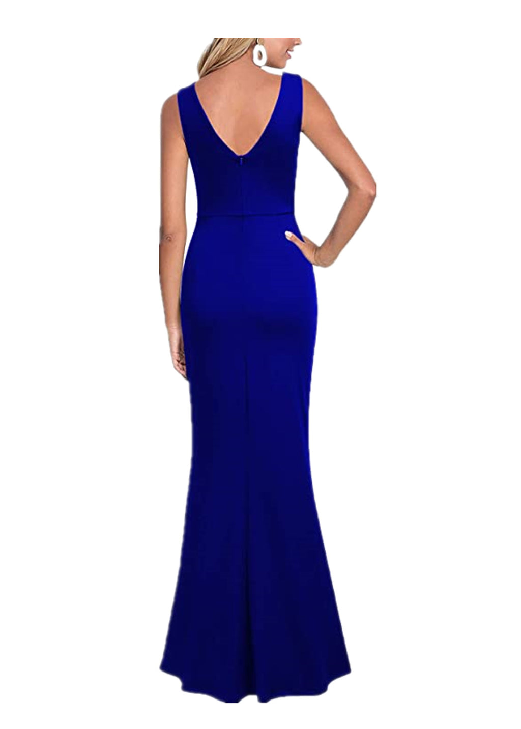 2024 Cross-Border Women's Sleeveless V Neck Slit Evening Dress Cocktail Party Dress