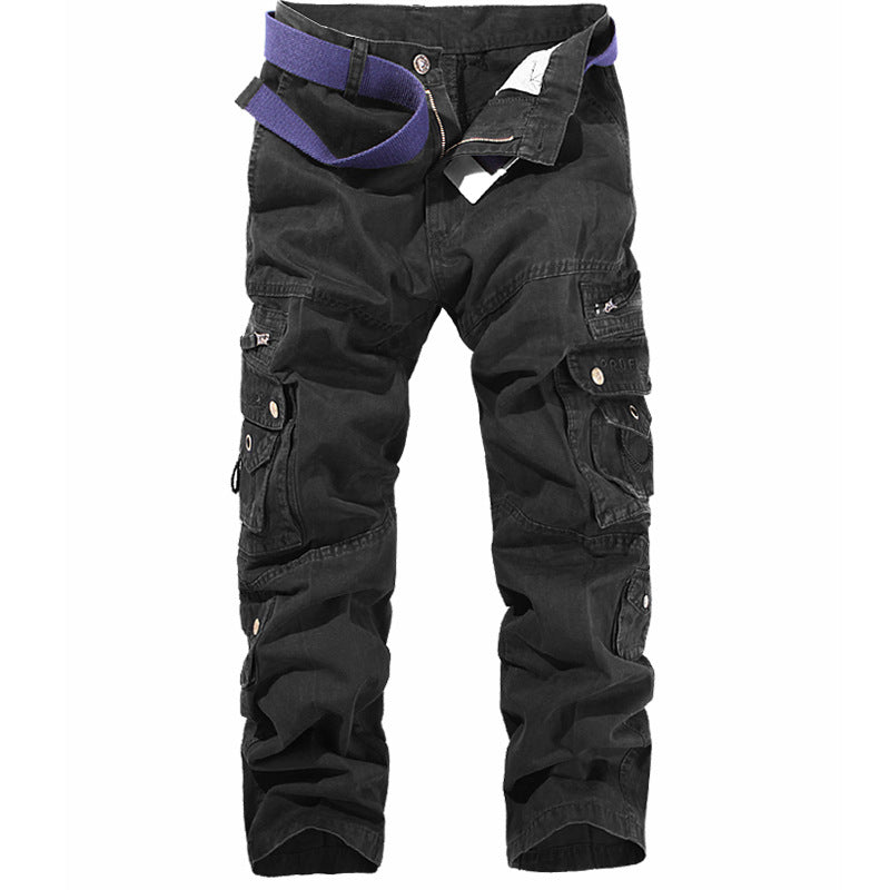 Amazon ebay wholesale loose men's casual overalls multi-bag pants European and American men's pants large size overalls