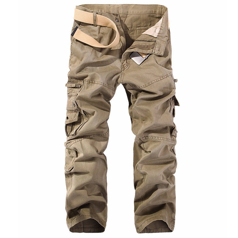 Amazon ebay wholesale loose men's casual overalls multi-bag pants European and American men's pants large size overalls