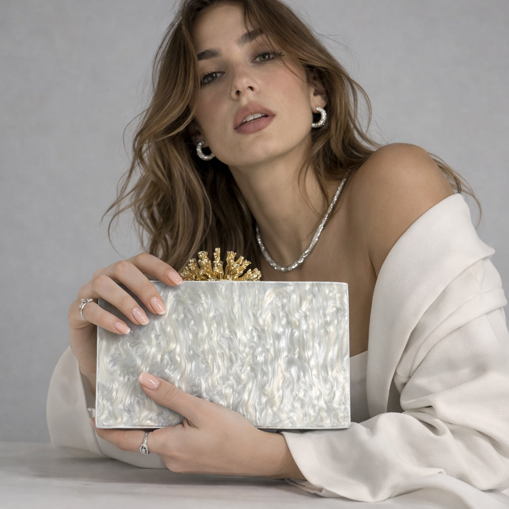 Acrylic Luxury Box Clutch Bag Wedding Chain Handbag For Women Chic Party Shoulder Crossbody Bags Ladies Evening Bags Dress Purses