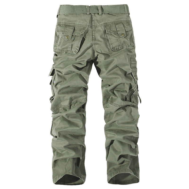 Amazon ebay wholesale loose men's casual overalls multi-bag pants European and American men's pants large size overalls