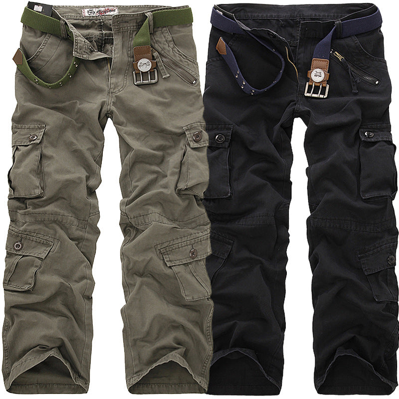 Amazon Cross-Border Men's Fat Pants Large Size Loose Multi-Pocket Overalls Camouflage Pants Casual Sports Outdoor Pants