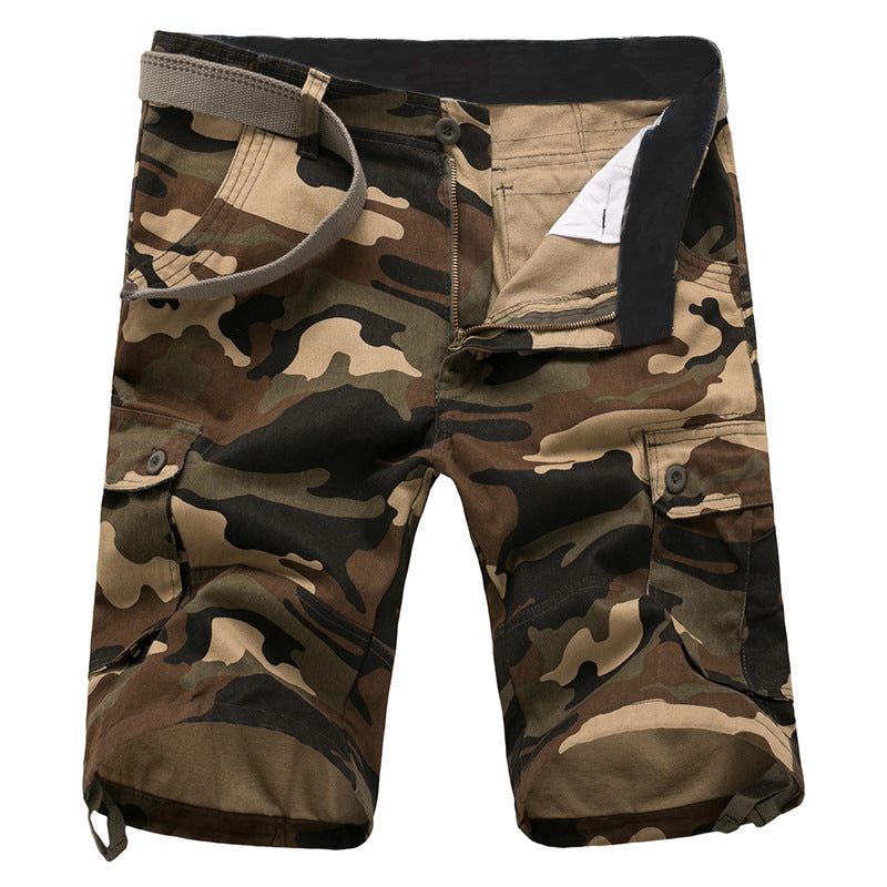 Summer Cropped Pants Men's Loose Workwear Casual Shorts Men's Summer Cropped Pants Thin Sports Breeches Men's Pants