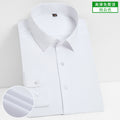 Stretch Comfortable Shirt Men's Long-Sleeved Business Professional Dress Non-Ironing Slim-Fit Korean Style Shirt Interview Pure White Shirt