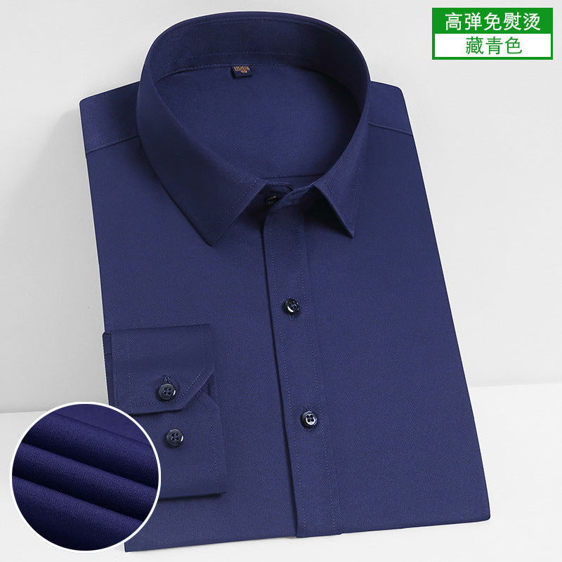 Men's Slim-Fit Long-Sleeve Dress Shirt - Non-Iron Stretch Business