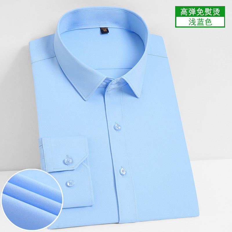 Men's Slim-Fit Long-Sleeve Dress Shirt - Non-Iron Stretch Business