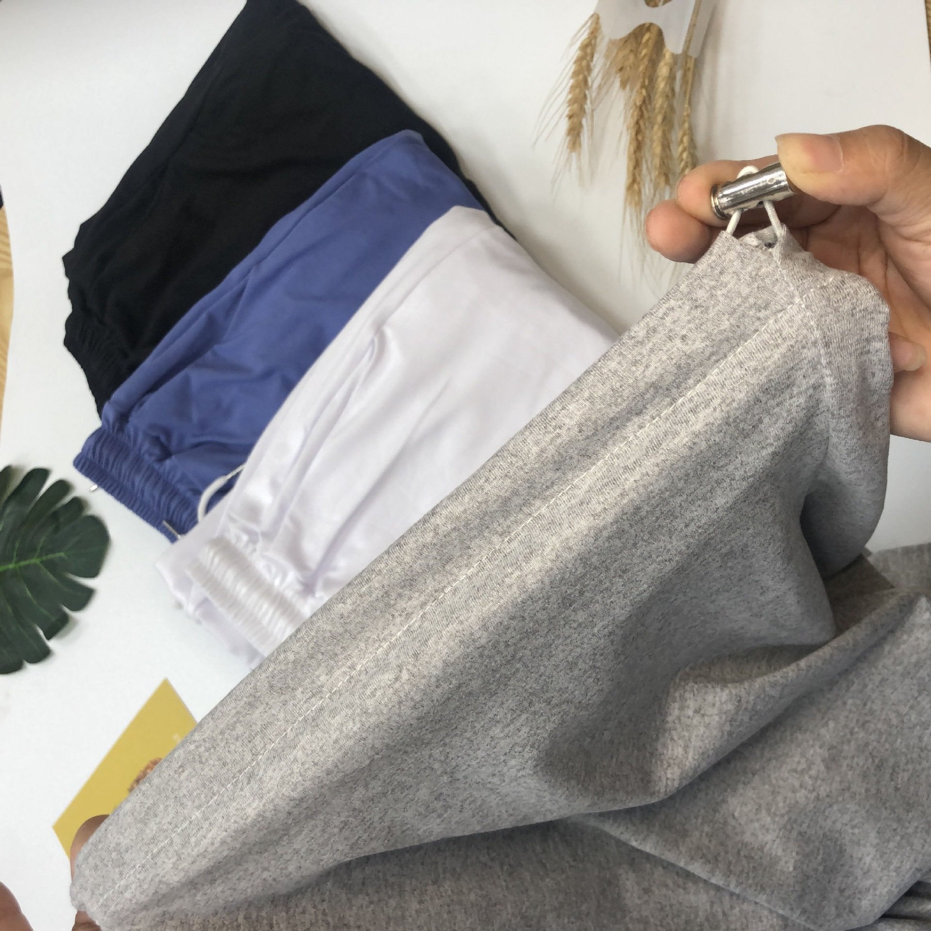 Women's Athletic Casual Pants Autumn 2025 New High-Waisted Jogger Cropped Pants Korean Style Loose Wide-Leg Pants Wholesale