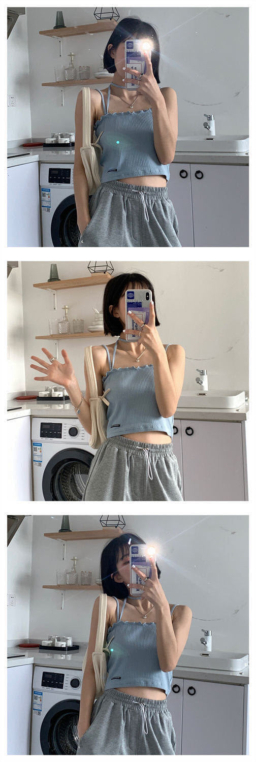 Women's Athletic Casual Pants Autumn 2025 New High-Waisted Jogger Cropped Pants Korean Style Loose Wide-Leg Pants Wholesale