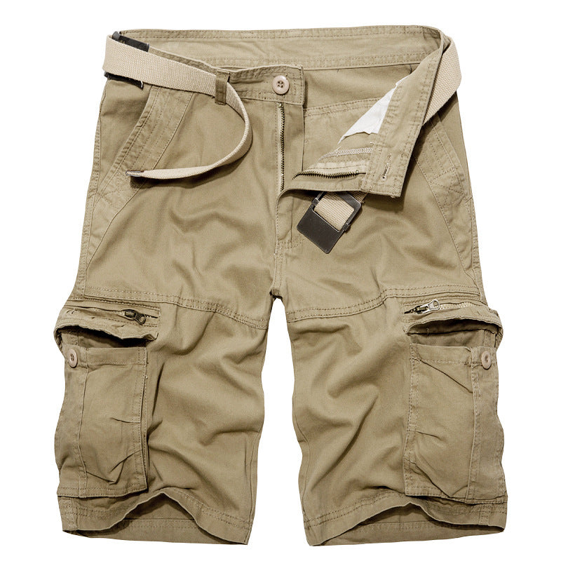 Summer Plus Size Half-length Pants Workwear Shorts Men's Multi-pocket Pants K038