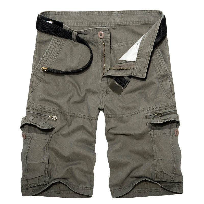 Summer Plus Size Half-length Pants Workwear Shorts Men's Multi-pocket Pants K038