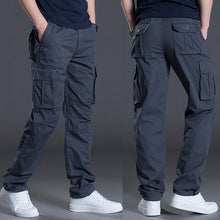 Summer Cargo Pants, Thin, Loose, Plus-Size Men's Shorts, Multi-Pocket Mid-Length Pants, Outdoor Casual Seven-Point Pants, High-Waisted for Men