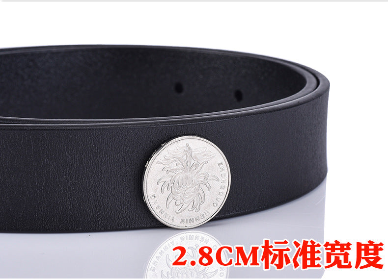 New ladies belt leather cowhide belt buckle Joker casual retro pants with a generation of factory outlets
