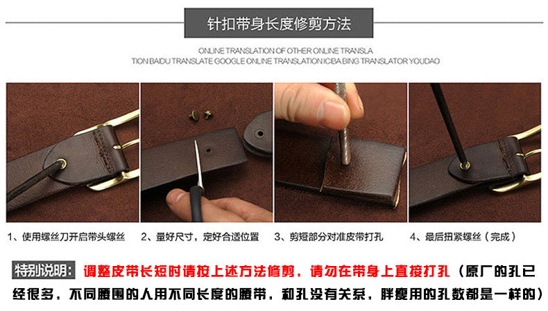 New ladies belt leather cowhide belt buckle Joker casual retro pants with a generation of factory outlets