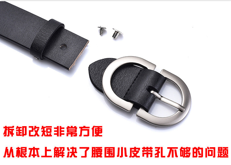 New ladies belt leather cowhide belt buckle Joker casual retro pants with a generation of factory outlets