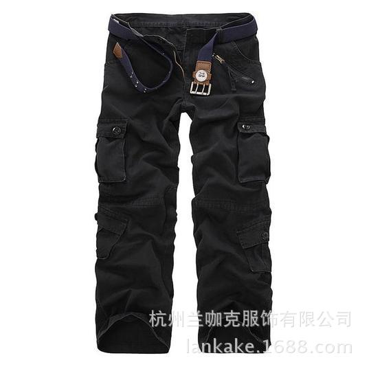 Amazon Cross-Border Men's Fat Pants Large Size Loose Multi-Pocket Overalls Camouflage Pants Casual Sports Outdoor Pants