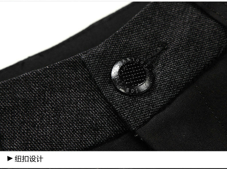 Spring and summer leggings suit pants British trousers men's business casual pants Korean slim straight black thin