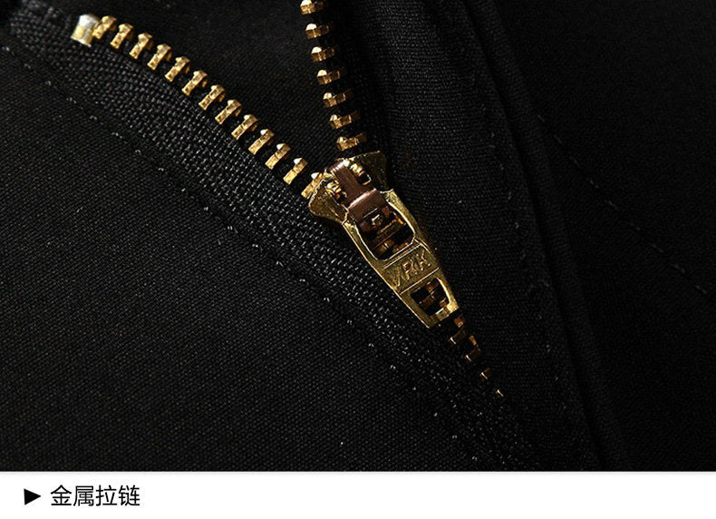 Spring and summer leggings suit pants British trousers men's business casual pants Korean slim straight black thin