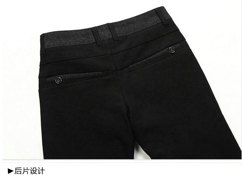 Spring and summer leggings suit pants British trousers men's business casual pants Korean slim straight black thin