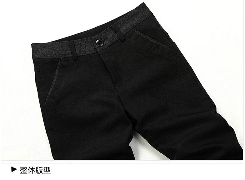 Spring and summer leggings suit pants British trousers men's business casual pants Korean slim straight black thin