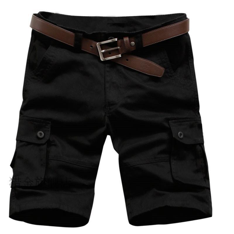 Summer Large Size Shorts Loose Middle Pants Five-point Pants Men's Beach Multi-pocket Outdoor Casual Five-point Pants Work Pants