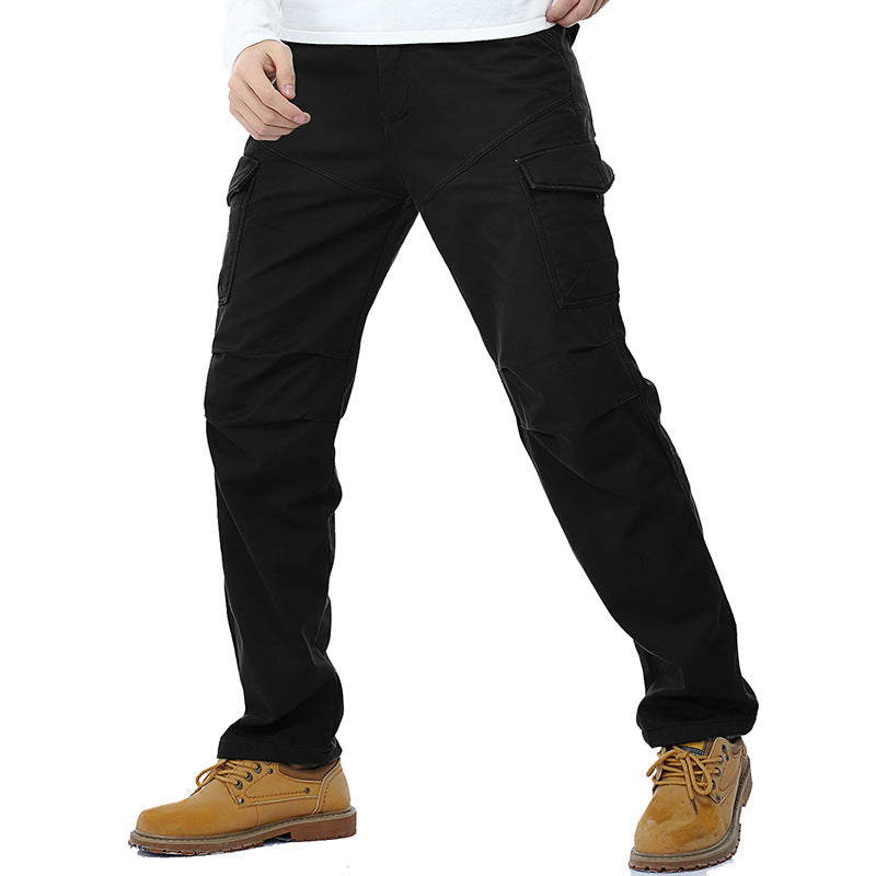 2017 Foreign Trade men's velvet padded fat camouflage overalls outdoor trousers k1005