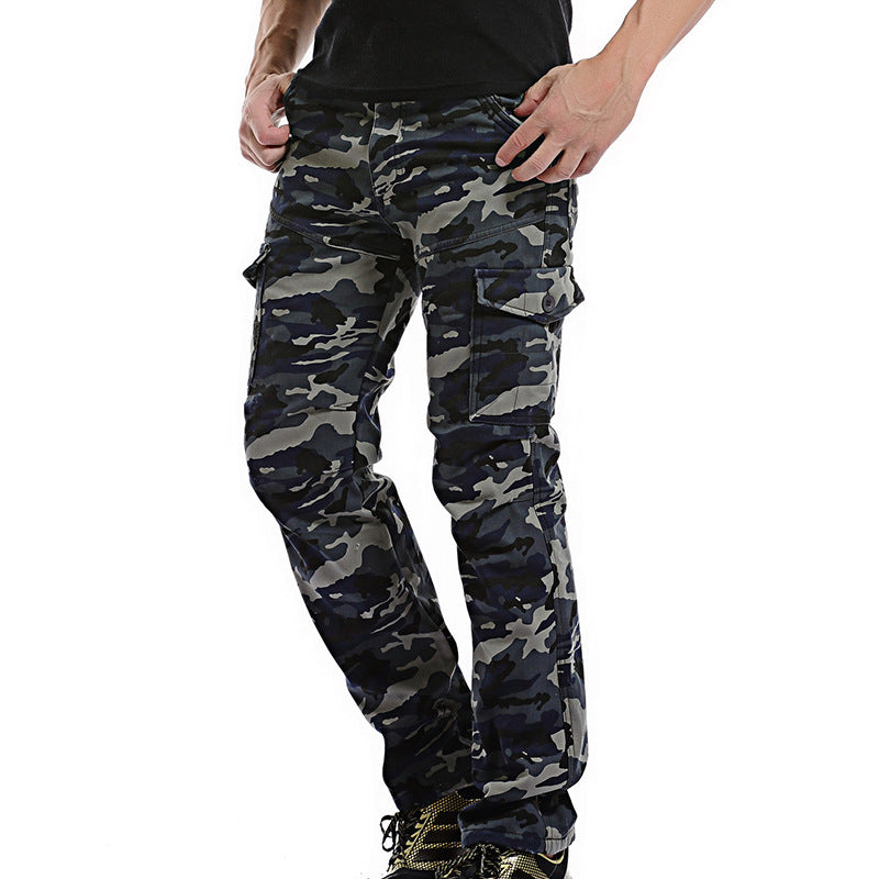 2017 Foreign Trade men's velvet padded fat camouflage overalls outdoor trousers k1005