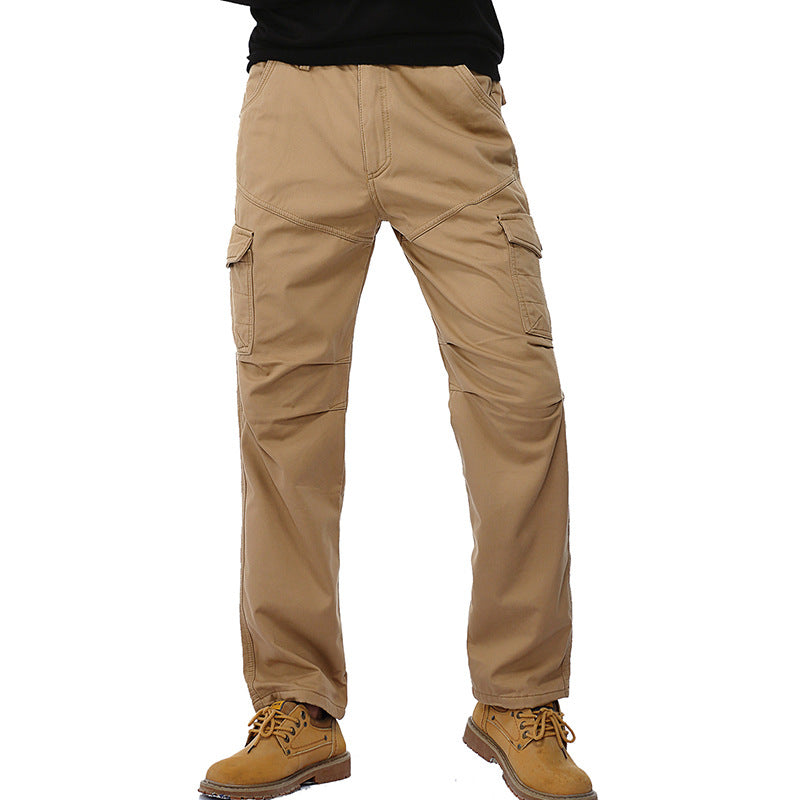 2017 Foreign Trade men's velvet padded fat camouflage overalls outdoor trousers k1005