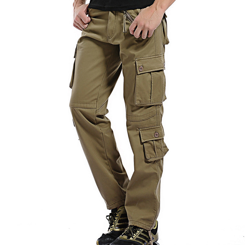 Foreign trade plus velvet padded loose large size tooling pants fat guy 022 padded