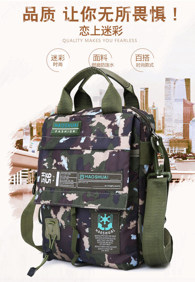 Wholesale Men's Portable Crossbody Bag, Casual Shoulder Bag, Outdoor Waterproof Cloth Bag, Sports Travel Bag, Cross-Border Supply