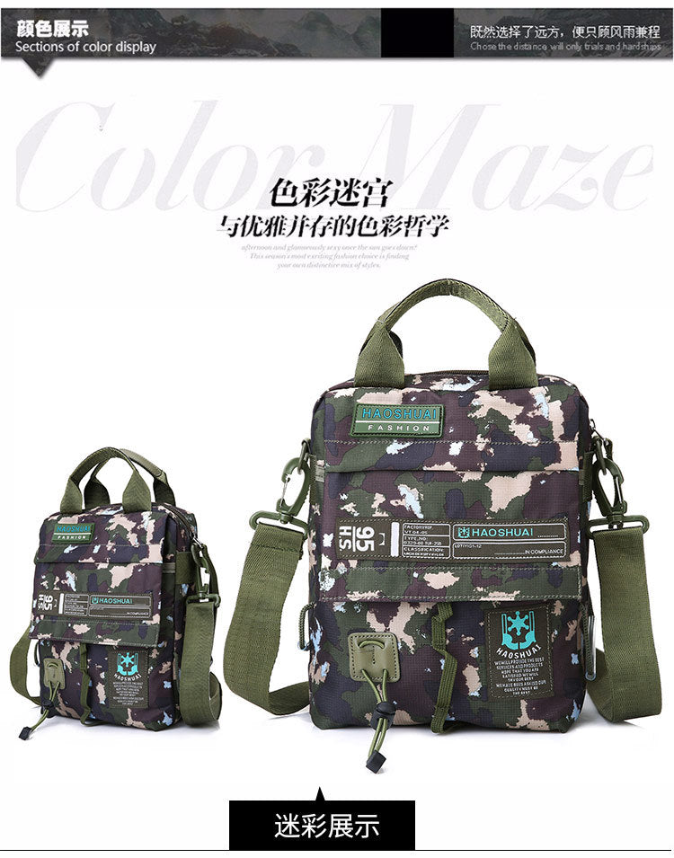 Wholesale Men's Portable Crossbody Bag, Casual Shoulder Bag, Outdoor Waterproof Cloth Bag, Sports Travel Bag, Cross-Border Supply