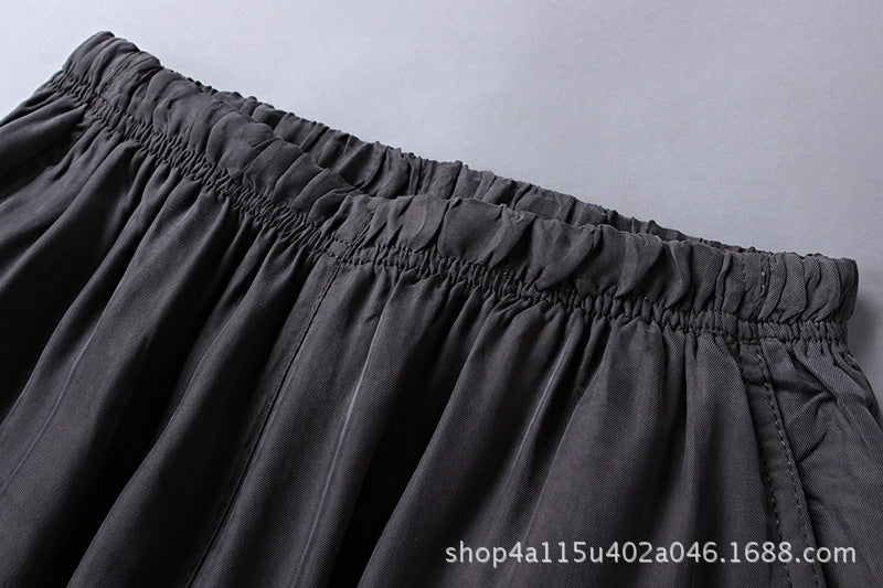 Summer Thin Copper Ammonia Silk Casual Pants Mulberry Silk Trousers Men's Wear Loose Large Size Men's Pants with Loose Waist