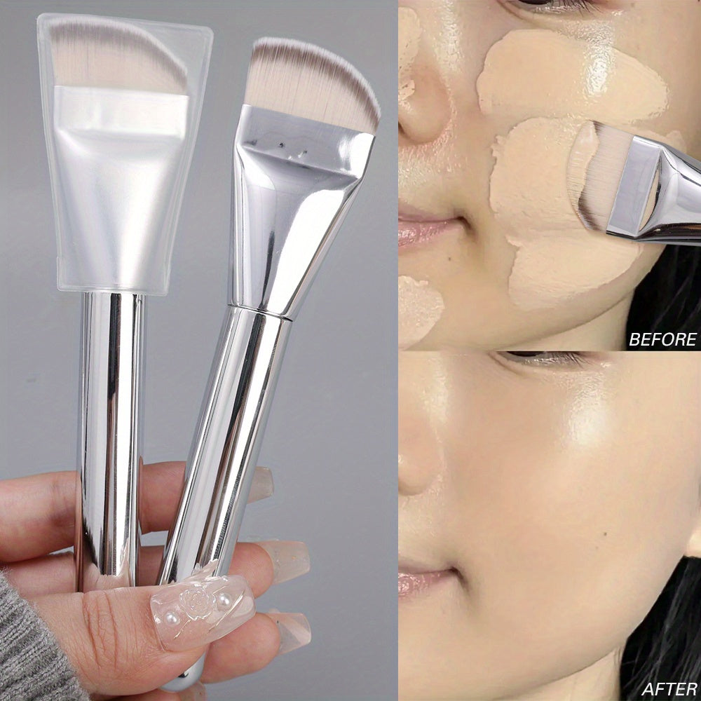 Ultra-Thin Foundation Brush Widened Bristles Lightweight Face Contour Brush Precise Even Foundation Cream Makeup Brushes