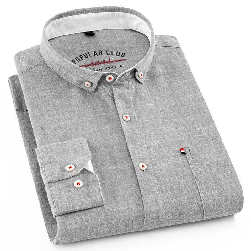 cotton linen Shirts Longsleeve Shirt for Men clothing pure colored Casual hemp shirt camisa masculina mens dress shirts