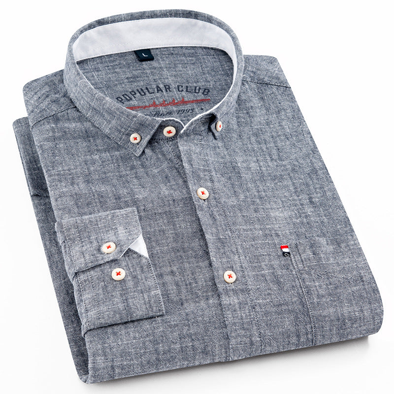 cotton linen Shirts Longsleeve Shirt for Men clothing pure colored Casual hemp shirt camisa masculina mens dress shirts