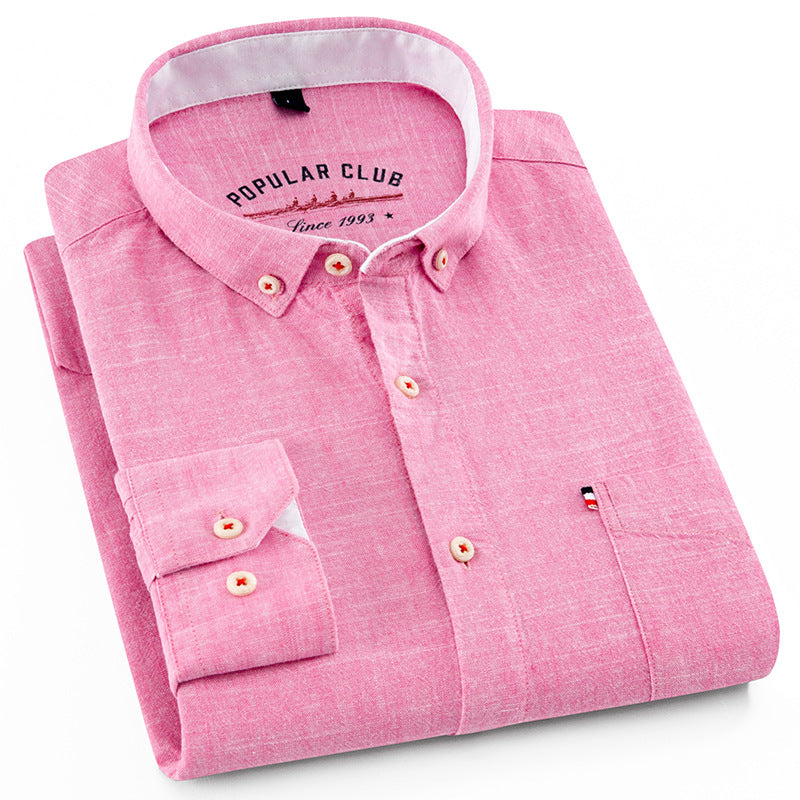 cotton linen Shirts Longsleeve Shirt for Men clothing pure colored Casual hemp shirt camisa masculina mens dress shirts