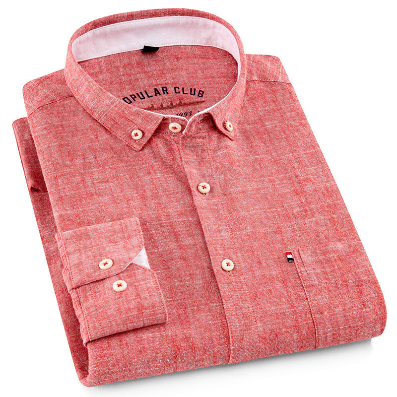 cotton linen Shirts Longsleeve Shirt for Men clothing pure colored Casual hemp shirt camisa masculina mens dress shirts
