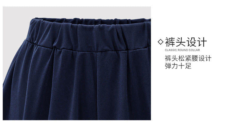 Large size wide leg shorts Women's European and American summer pants modal cotton high waist women's skirt pants solid color casual pants pocket